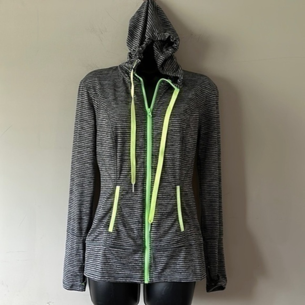 Women’s size small Lukka grey and green full zip Hooded track jackets